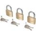 Silverline Brass 40mm Security Padlock Triple Pack 984411