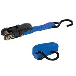 Silverline Rubber Handled Ratchet Tie Down Strap S-Hook 500kg 781358