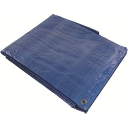Silverline Builders Multi Use Blue Tarpaulin 2.4m x 3m 244987