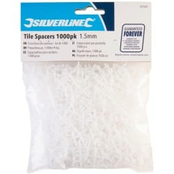 Silverline 1.5mm Ceramic Wall and Floor Tile Spacers 1000pk 327569