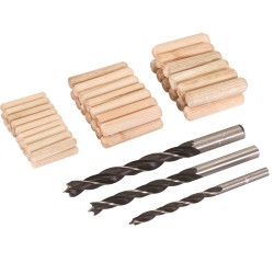 Silverline Wood Joining Dowel and Drill Bit Installation 47pc Set 675264