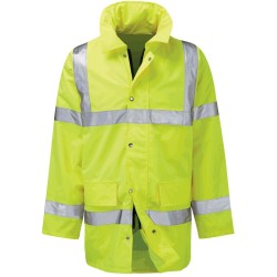Silverline Hi-Vis Waterproof Lined Work Jacket Large L 868572