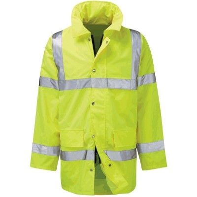 Silverline Hi-Vis Waterproof Lined Work Jacket Medium 868713