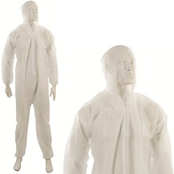 Silverline Zip up Disposable Coverall Overalls Large 656617