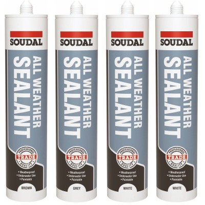 Soudal All Weather Sealant Brown Clear Grey White