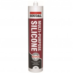 Soudal Multi Purpose Trade Silicone Sealant - Black Brown Clear Grey White