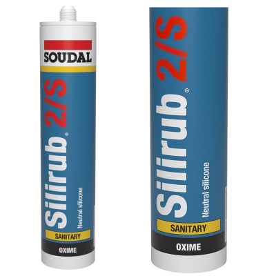 Soudal Silirub 2s Neutral Sanitary Bathroom Silicone Sealant