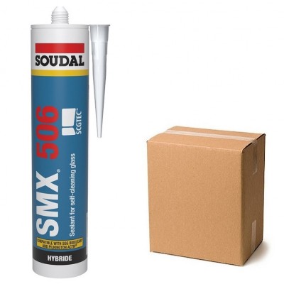 Soudal SMX 506 SCGTEC Self Cleaning Glass Glazing Sealant White Box of 12