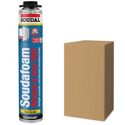 Soudal Soudafoam Window Door SWS Airtight Acoustic Gun Grade Expanding Foam Box of 12