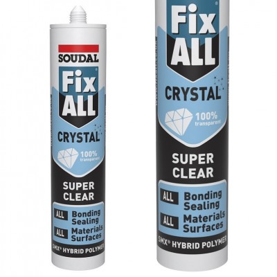 Soudal Fix ALL CRYSTAL SUPER CLEAR Food Safe Sealant Adhesive