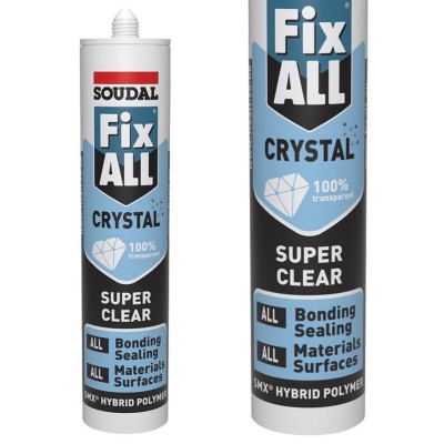 Soudal Fix ALL FLEXI CRYSTAL SUPER CLEAR Food Safe Sealant Adhesive