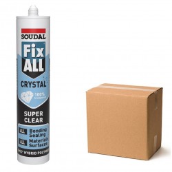Soudal Fix ALL CRYSTAL SUPER CLEAR Sealant Adhesive Box of 12