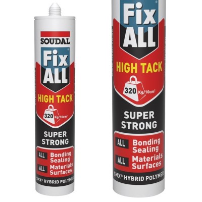 Soudal Fix ALL HIGH TACK Grey Super Strong Sealant Adhesive