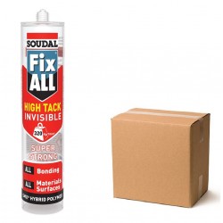 Soudal Fix ALL HIGH TACK CLEAR INVISIBLE Adhesive Box of 12
