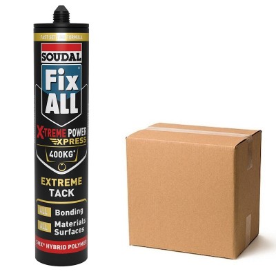 Soudal Fix ALL X-TREME Express 400kg Super Strong Fast Adhesive Box of 12