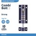 Squires Combi 3 Recodeable Combination Locking Door Bolt Blue Black