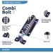 Squires Combi 3 Recodeable Combination Locking Door Bolt Chrome