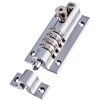 Squires Combi 4 Recodeable Combination Locking Door Bolt Chrome HSQCOMBI2CH