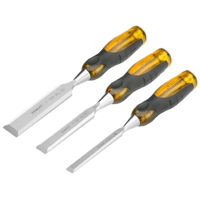 Stanley Fatmax Thru Tang 3pc Bevel Edge Wood Chisel Set 2-16-268