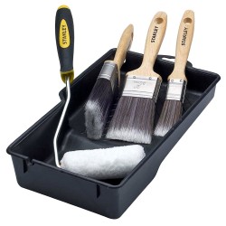 Stanley Decorating Kit Rad Roller Tray Paint Maxfinish Brushes STADECORKIT