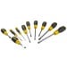 Stanley Cushion Grip Mixed Flat Pozi 10 Screwdriver Set STA265014W 