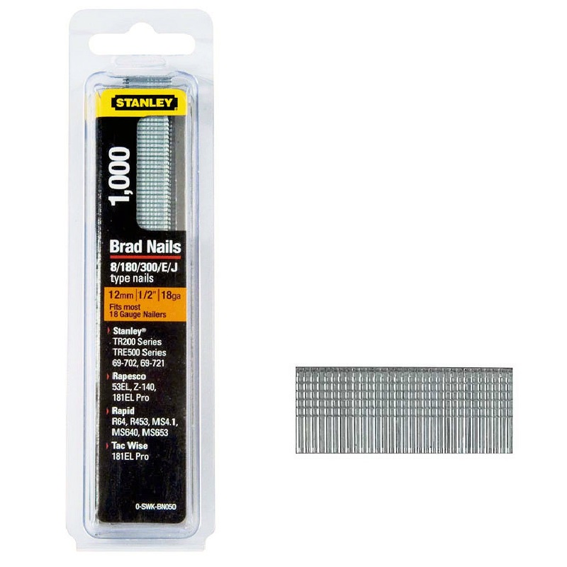 Stanley 0-SWK-BN050 Brad Nails 12mm Pack of 1000 