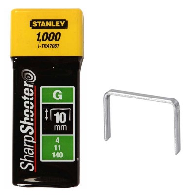 Stanley TRA7 Stapler Tacker 140 Staples 10mm TRA706T 4 11 40 Type G 1000pk