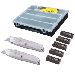 Stanley 99E 2x Retractable Knife 50 Blade and Organiser Set STA910899