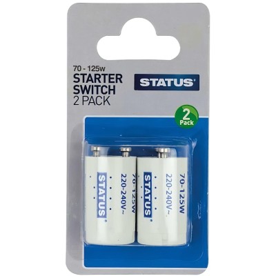 Status Fluorescent Light Starter Switch 70-125w Twin Pack