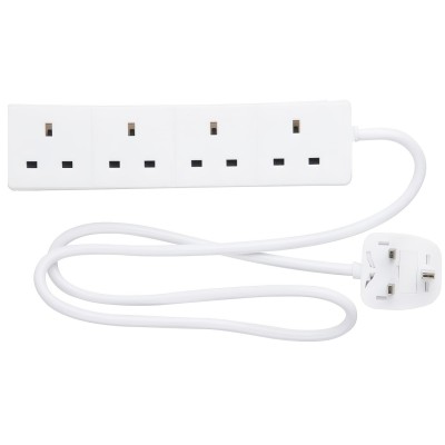 Status Electric Extension Lead Cable 4 Socket 1m 4WS1M
