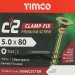 Timco C2 Clamp Fix 350 Tub Premium Torx Wood Screw 5.0 80mm 50080C2CTUB