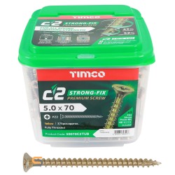 Timco 350 Tub C2 Strong-Fix 5.0 x 70mm Multi-Use Pozi Screws 50070C2TUB Timco 350 Tub C2 Strong-Fix 5.0 x 70mm Multi-Use Pozi Screws 50070C2TUB