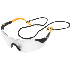 Tolsen Clear Sporty Anti-Scratch UV Safety Glasses and lanyard 45069