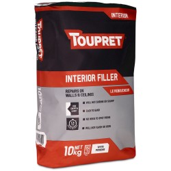Toupret Decorators Interior Filler 10kg 10 x 1kg TTREB7101GB