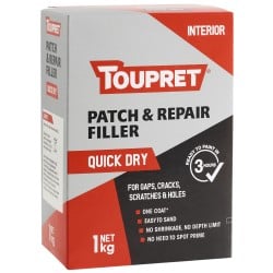 Toupret Decorators Patch & Repair Filler Quick Dry 1kg FGREB01GB