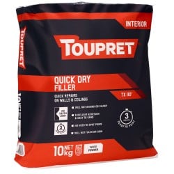 Toupret Decorators Quick Dry Filler TX 110 10kg 10 x 1kg TTREB9101GB