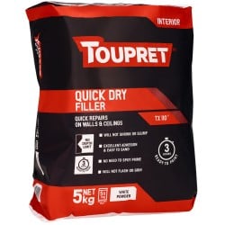 Toupret Decorators Quick Dry Filler TX 110 5kg 5 x 1kg TTREB9051GB