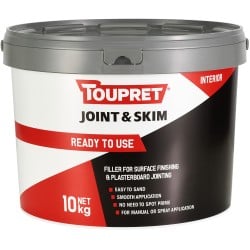Toupret Plasterboard Joint & Skim Ready to Use 10kg Tub FGBJP10GB