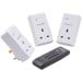 Uni-Com Remote Control Plug Socket Set 3 Pack 240V Wireless Mains Sockets UNC63810 XMS25SOCKETS