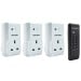 Uni-Com Remote Control Plug Socket Set 3 Pack 240V Wireless Mains Sockets UNC63810 XMS25SOCKETS