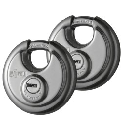 Van Vault Stainless Steel High Security Disc Padlock Twin Pack S10028