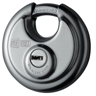 Van Vault Stainless Steel High Security Disc Padlock 70mm S10063