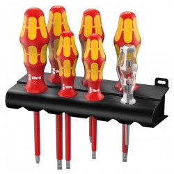 Wera VDE Electrical Pozi Slotted Insulated Screwdriver Set 05006148001