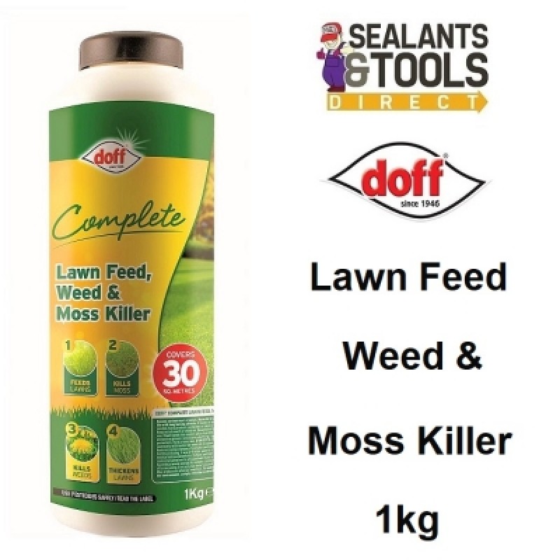 Doff Complete Lawn Grass Feed Weed Moss Killer 1kg FLM030DOF01