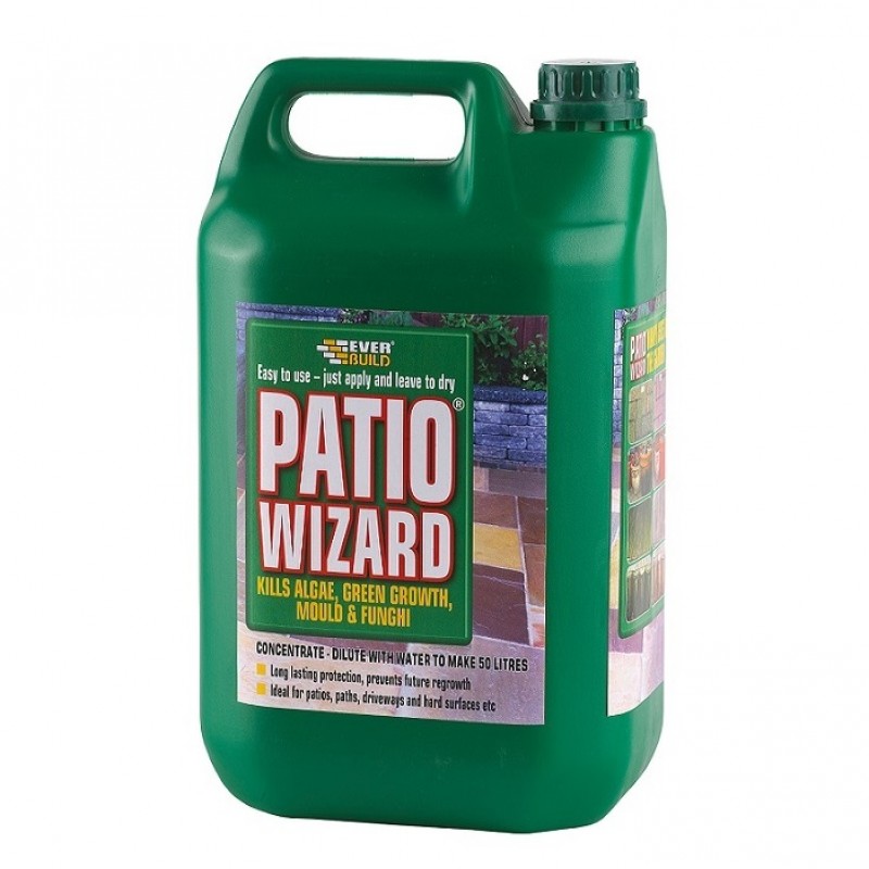 Everbuild Patio Wizard Moss Mould Green Algae Killer 5 Litre PATWIZ5