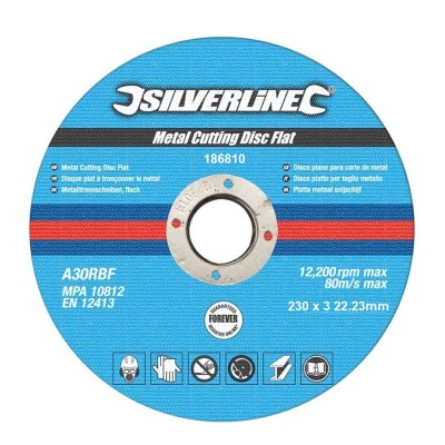 Silverline Angle Grinder Metal Cutting Discs 9 Inch 230mm 186810