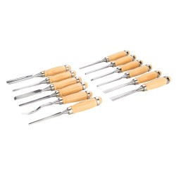 Silverline Precision Wood Carving Chisel 12 Piece Set 250241