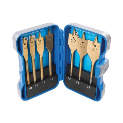 Silverline Tools Titanium Flat Spade Wood Drill Bit Set 279870