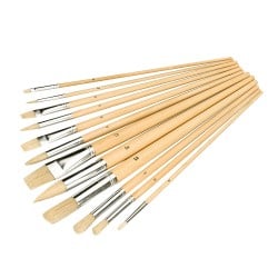 Silverline Artists Mixed Paint Brush Craft 12 Piece Set 282606