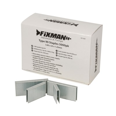 Fixman Type 90 Stapler 25mm Staples 5000pk 331428